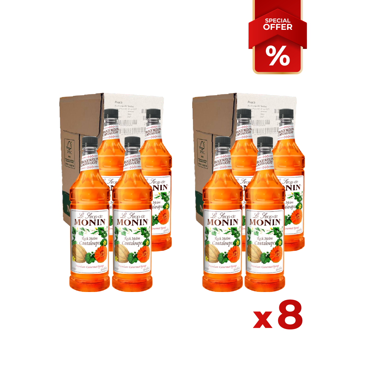 Sirop de Melon Cantaloup MONIN, 1L