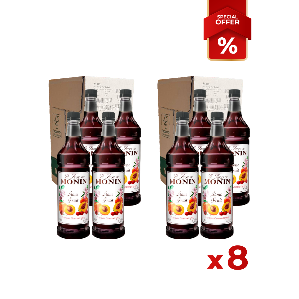 Sirop de Fruits à Noyau MONIN, 1L