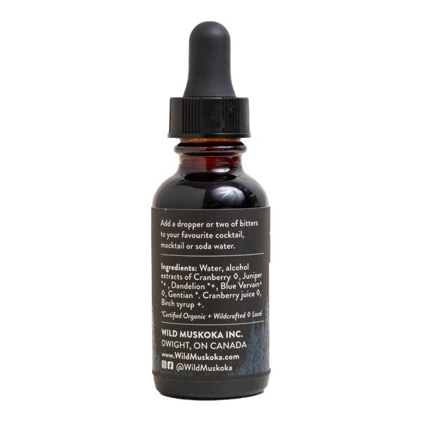 Cranberry & Juniper (Rock Barren) Bitters WILD MUSKOKA, 30ml/1oz
