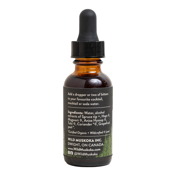 Herbal Aromatic Bitters WILD MUSKOKA, 30ml/1oz
