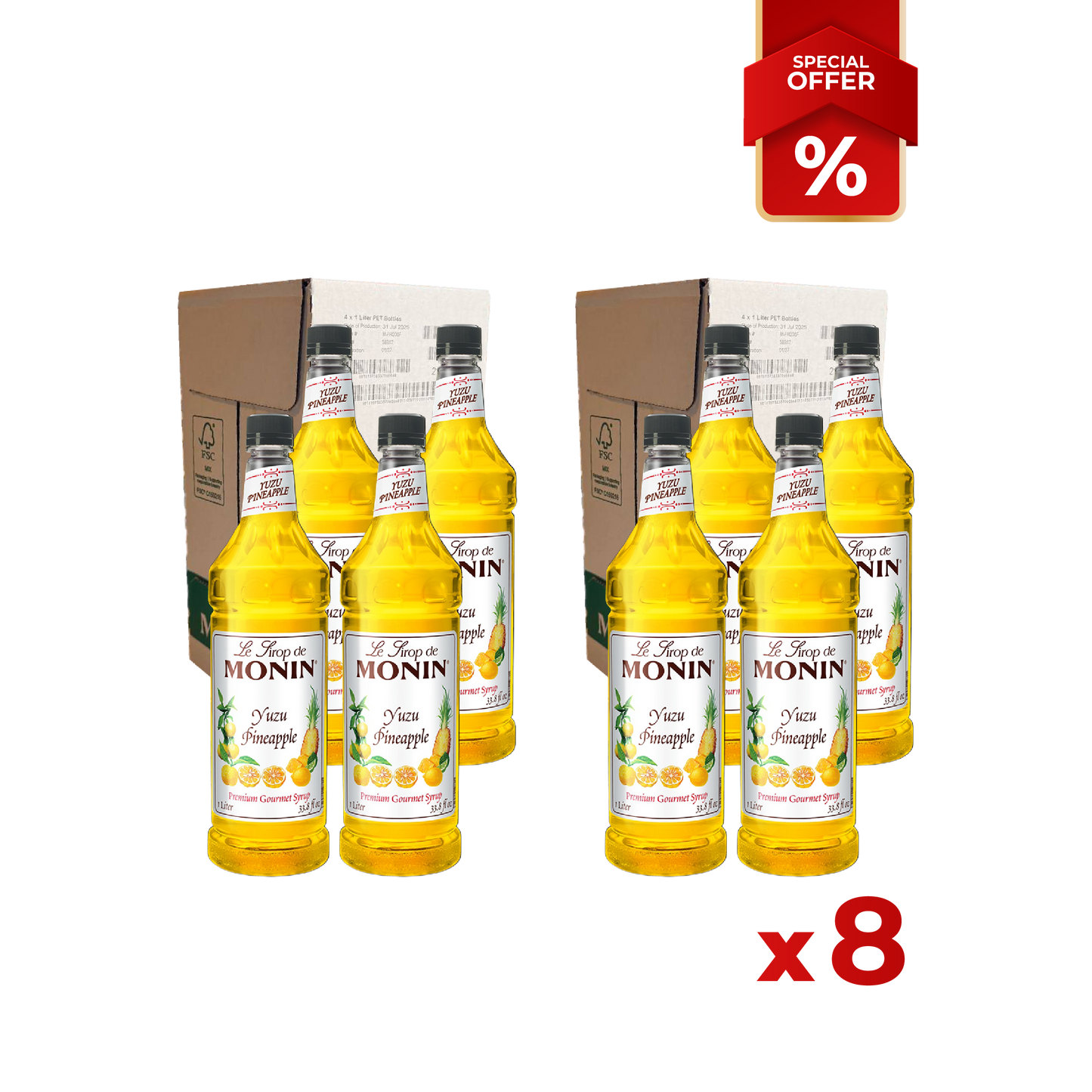 Sirop Yuzu-Ananas MONIN, 1L