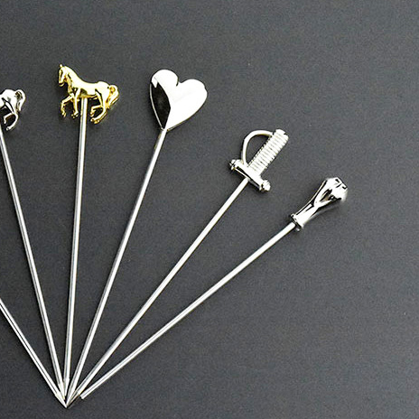 Sword Cocktail Picks - Silver Top