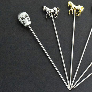 Skull Cocktail Picks - Silver Top