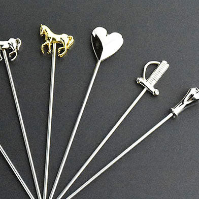 Heart-shape Cocktail Picks - Silver Top