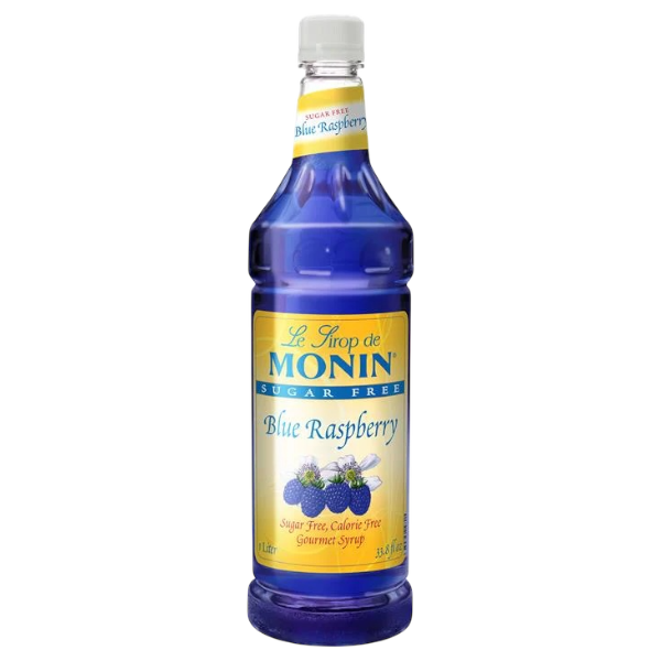Blue Raspberry Sugar Free Syrup MONIN, 1L - Discounted