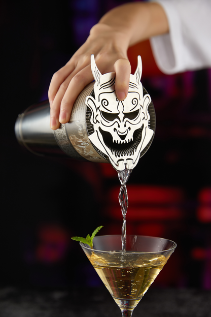 Oni Hannya Demon Cocktail Strainer - Stainless Steel