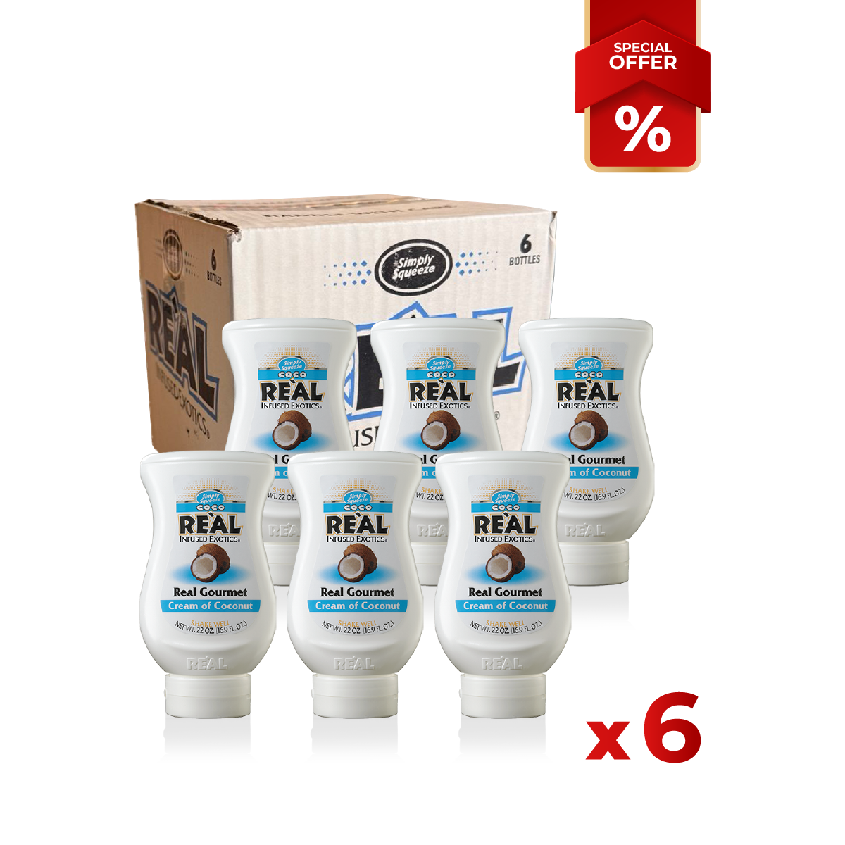 Sirops de Purée de Fruit de Coco REÁL, 500 ml