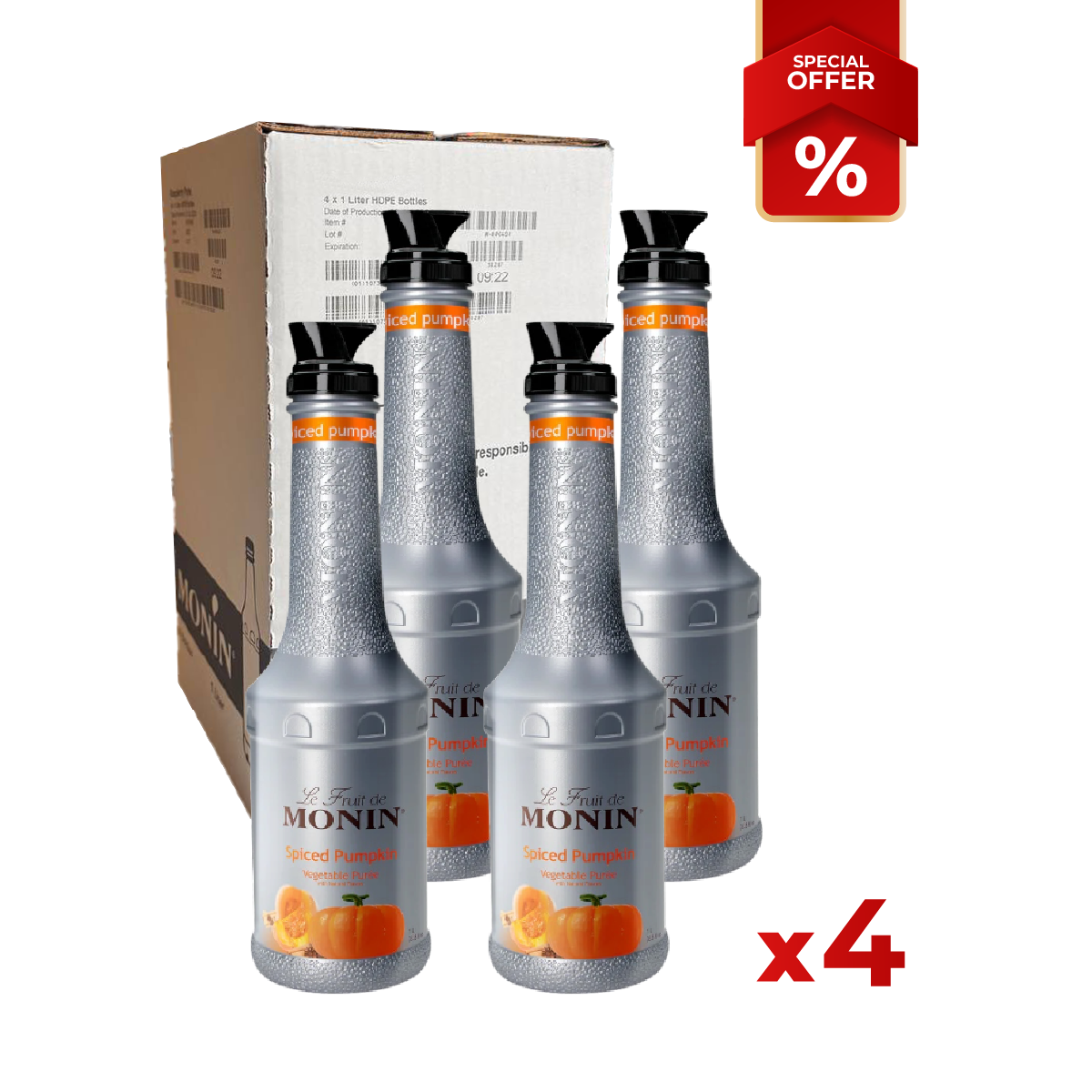 Purée de sirop épicé à la citrouille MONIN, 1L B2B