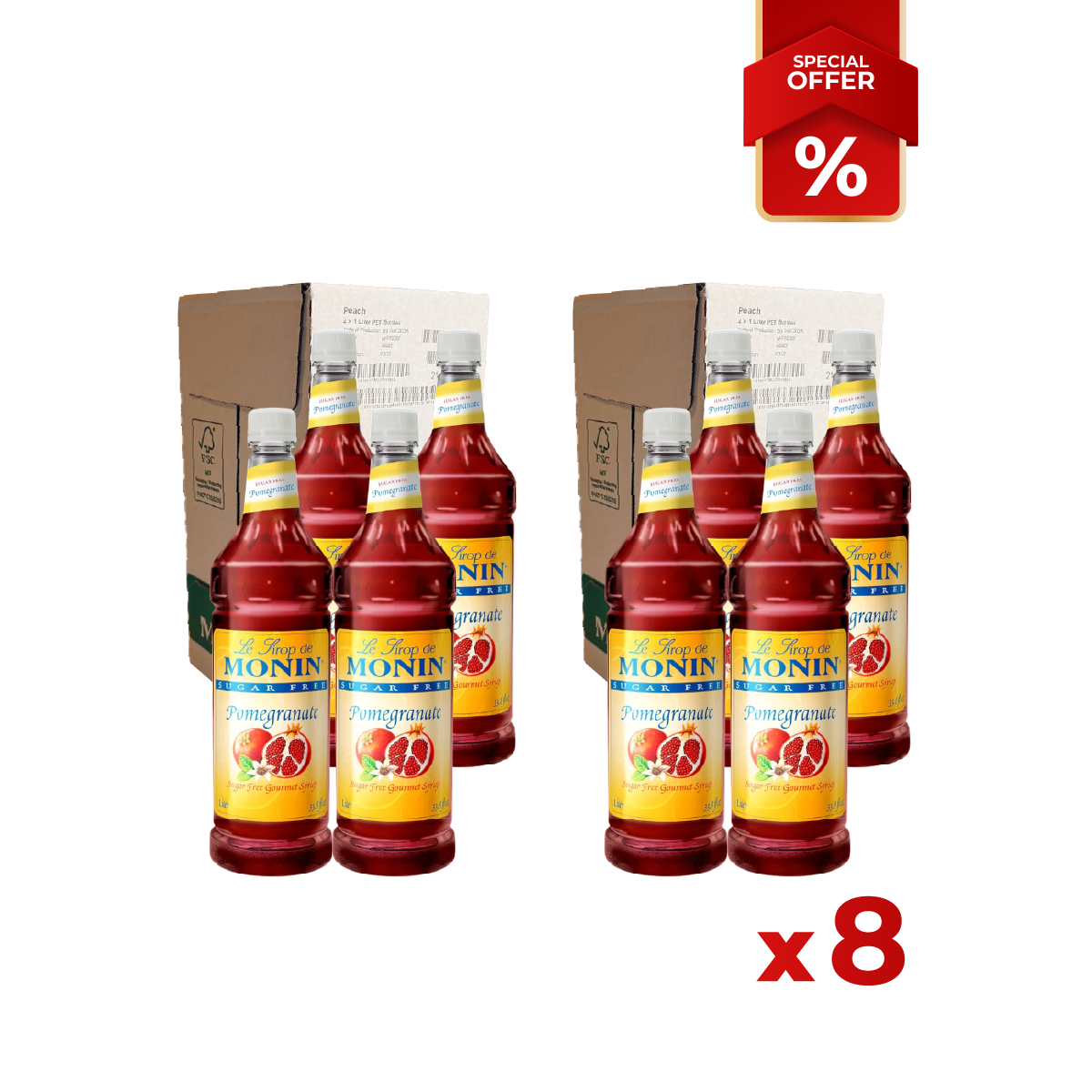 Pomegranate Syrup Sugar Free MONIN, 1L