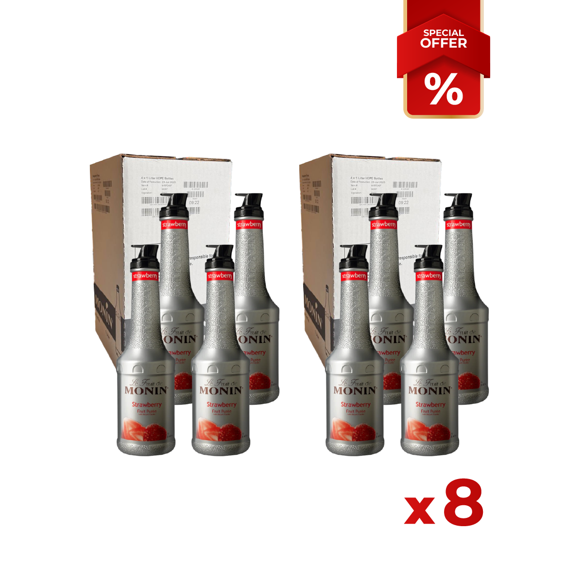 Strawberry Syrup puree MONIN, 1L B2B