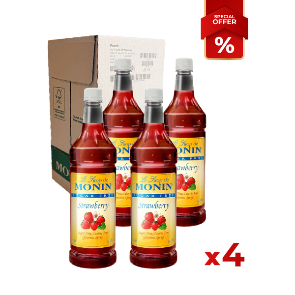 Strawberry Syrup Sugar Free MONIN, 1L