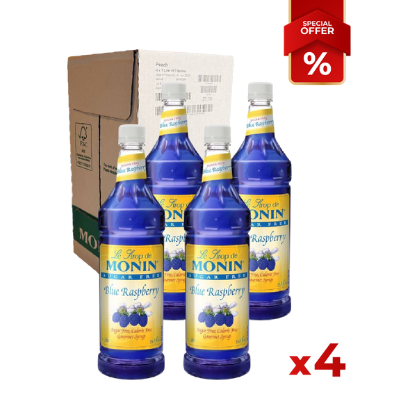 Blue Raspberry Syrup Sugar Free MONIN, 1L