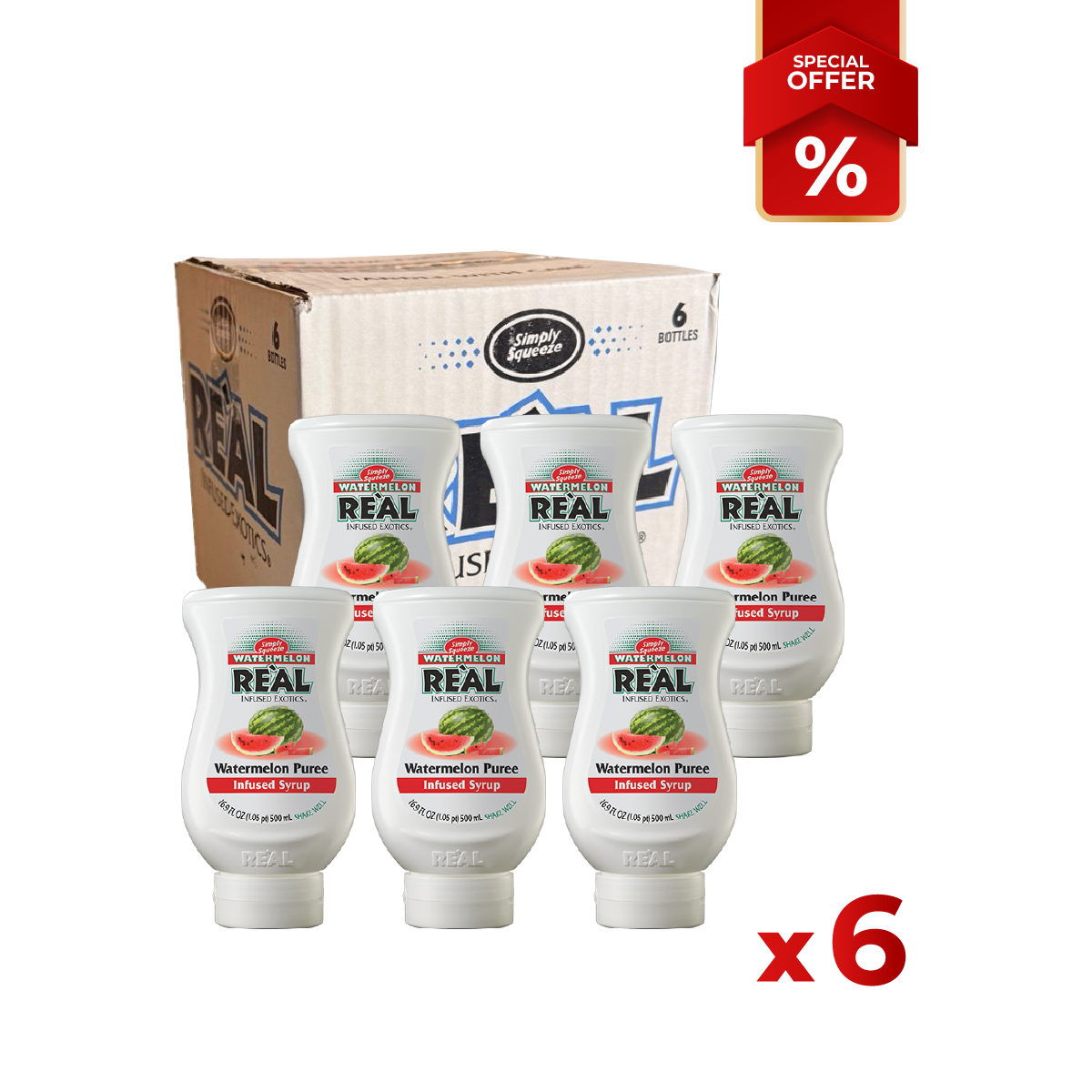 Watermelon Fruit syrup-puree REÁL, 500 ml