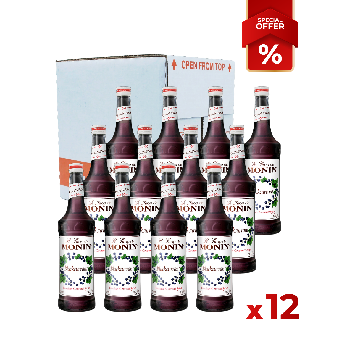 Blackcurrant Syrup MONIN, 0,75L Bundle