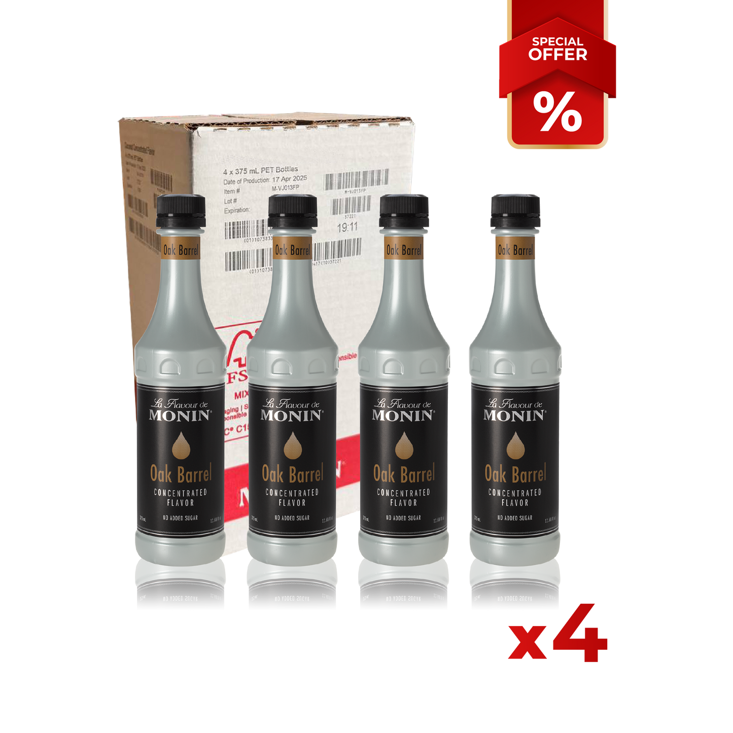 Oak Barrel Flavor Concentrated MONIN, 375 ml