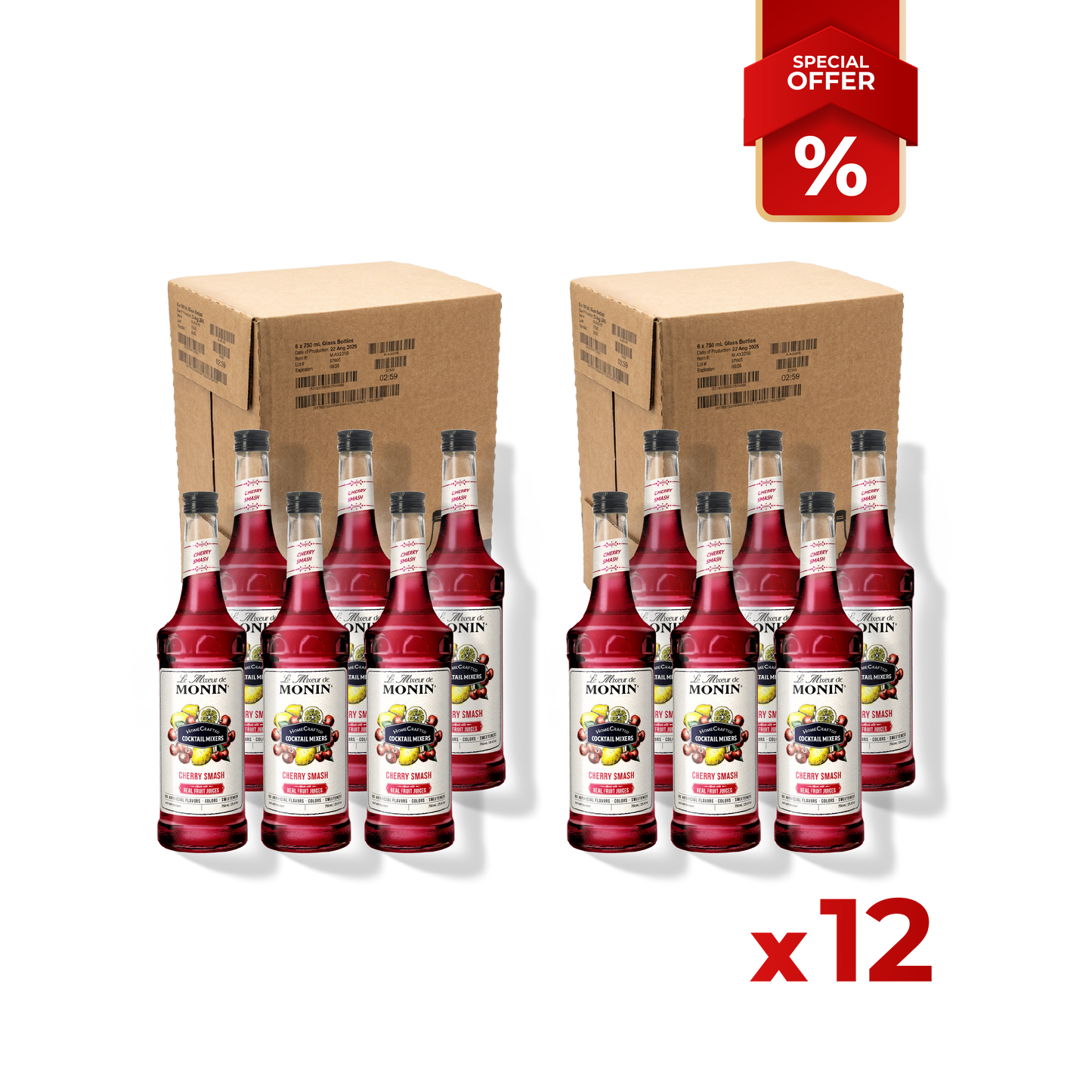 Cherry Smash Mix MONIN, 0,75L