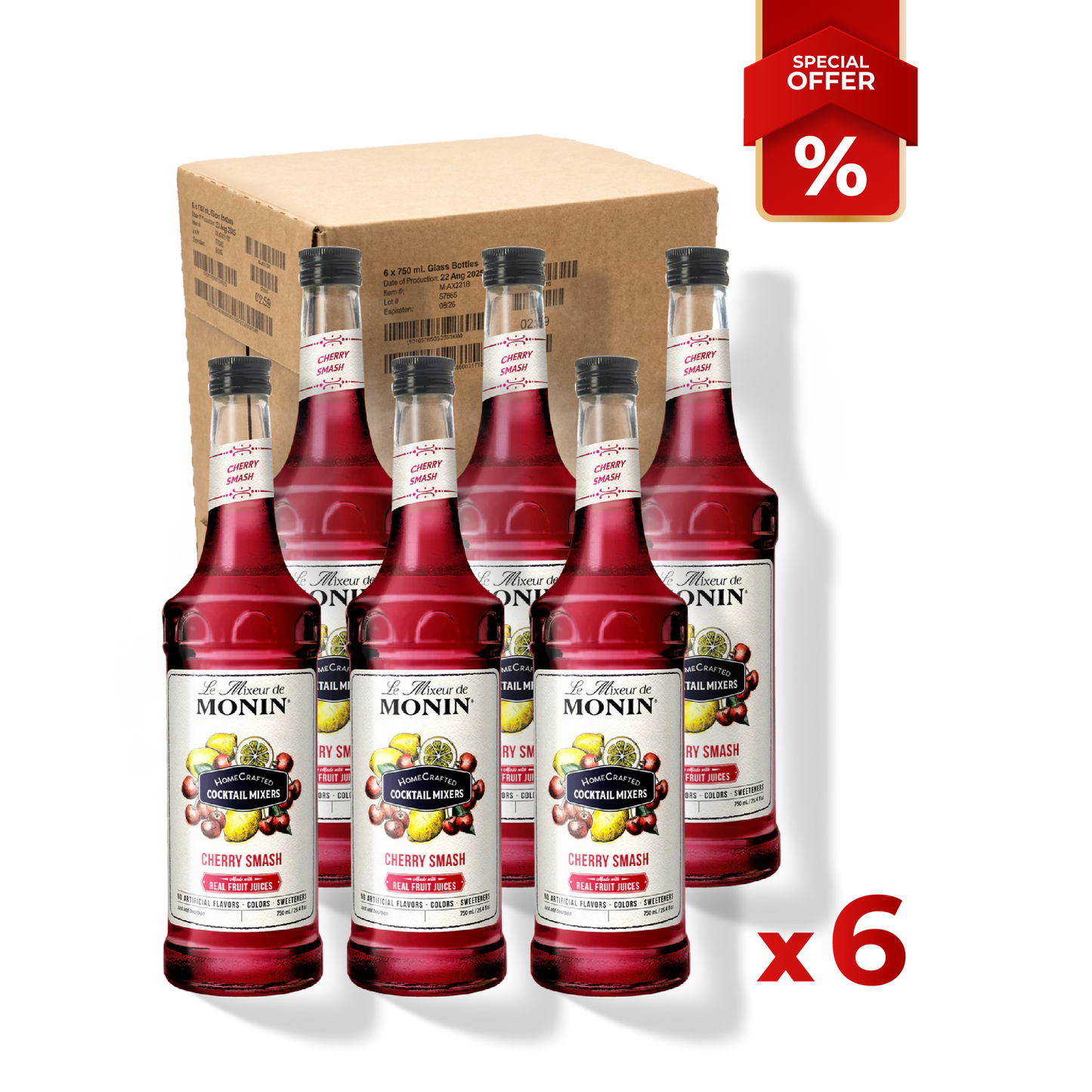 Cherry Smash Mix MONIN, 0,75L