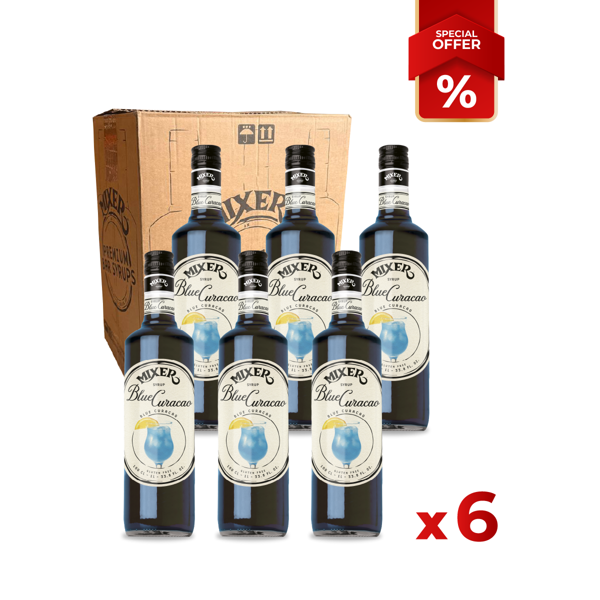 Blue Curacao Syrup MIXER, 1L