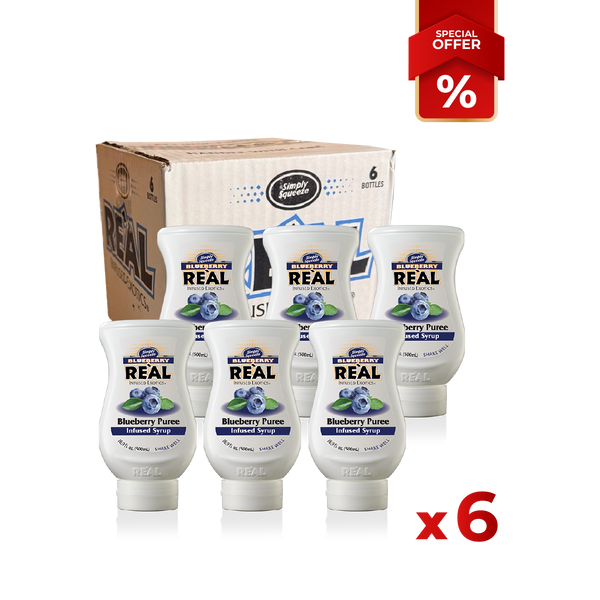 Purée de sirop de fruit de myrtille REÁL, 500 ml