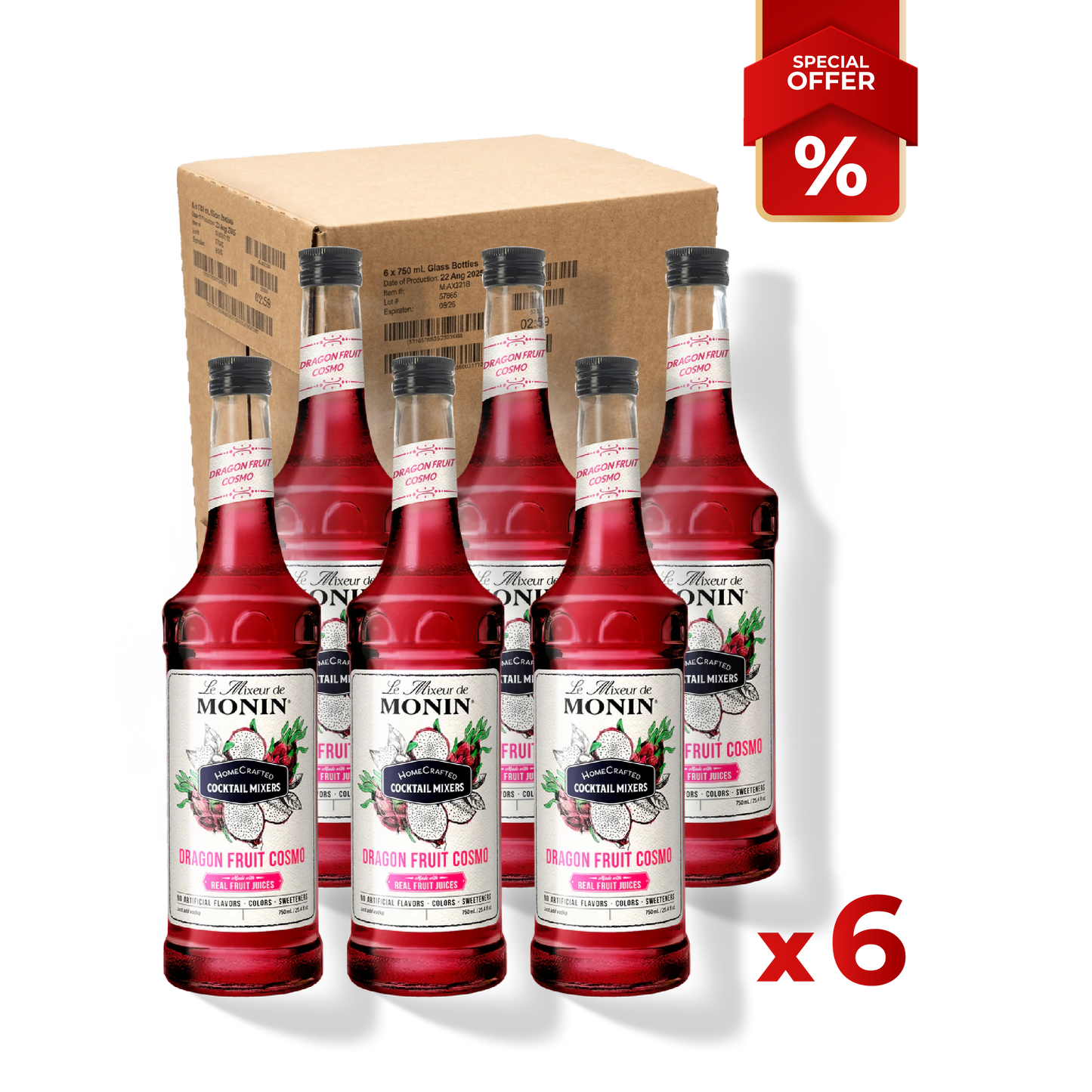 Dragon fruit Cosmo Mix MONIN, 0,75L