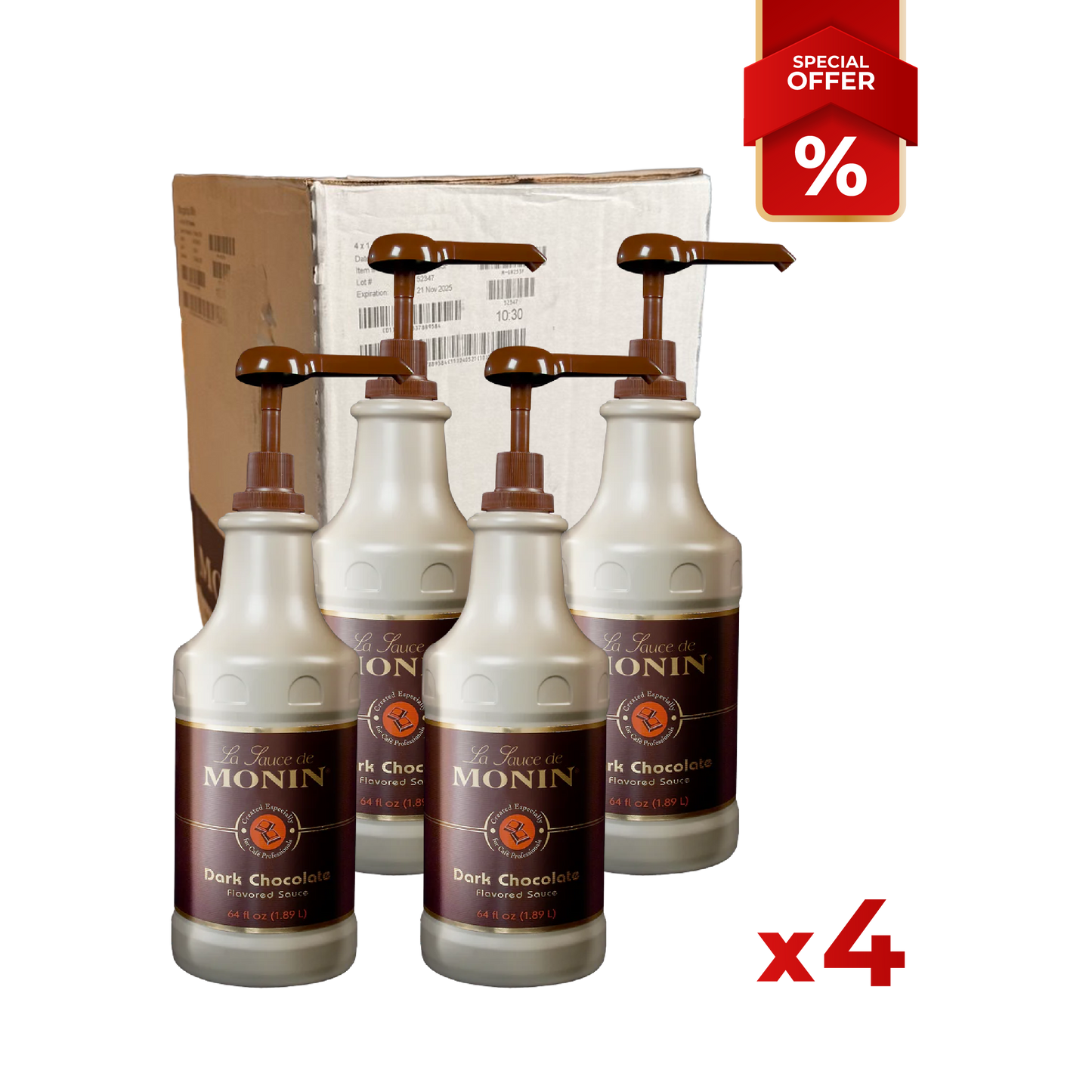 Sauce Topping Chocolat Noir MONIN, 64oz/1,89L