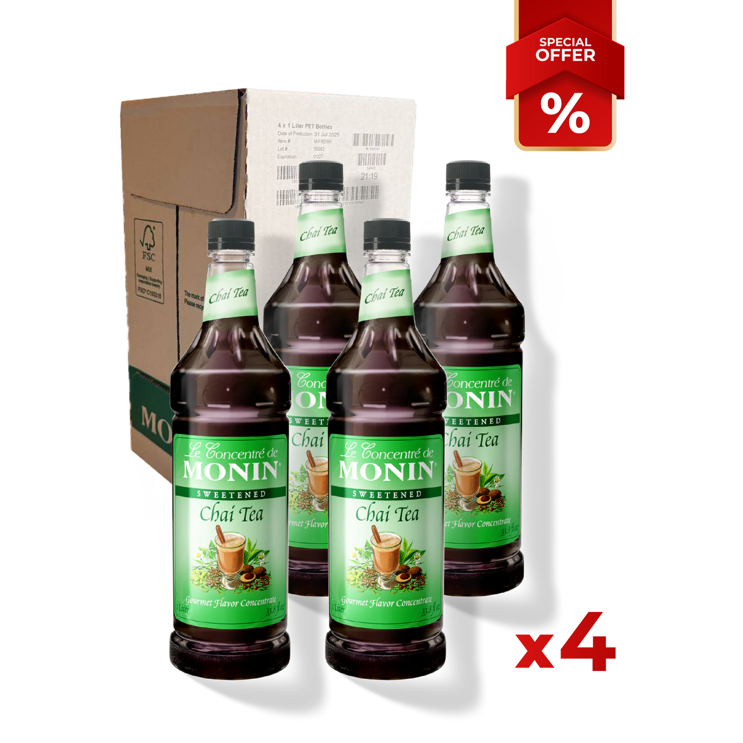 Chai Tea Syrup MONIN, 1L