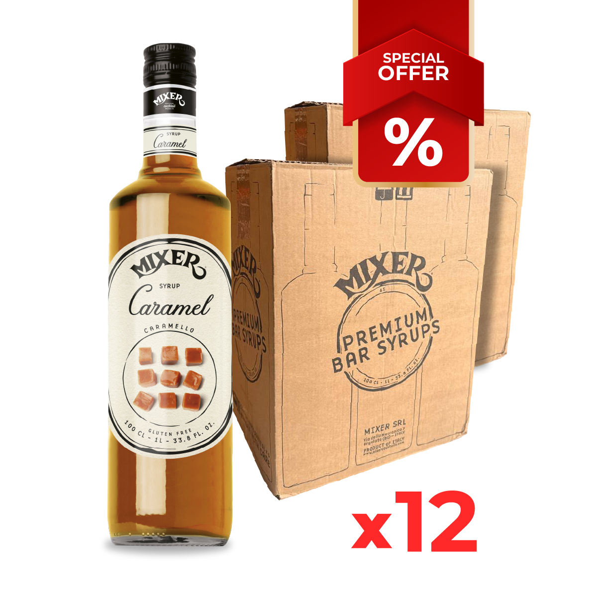 Sirops de caramel MIXER, 1L