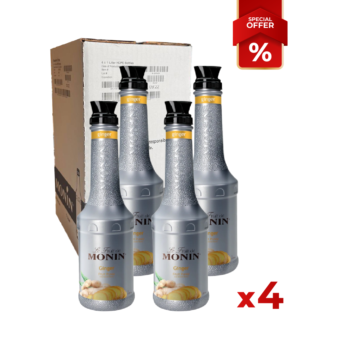 Ginger Fruit Syrup Puree MONIN, 1L B2B