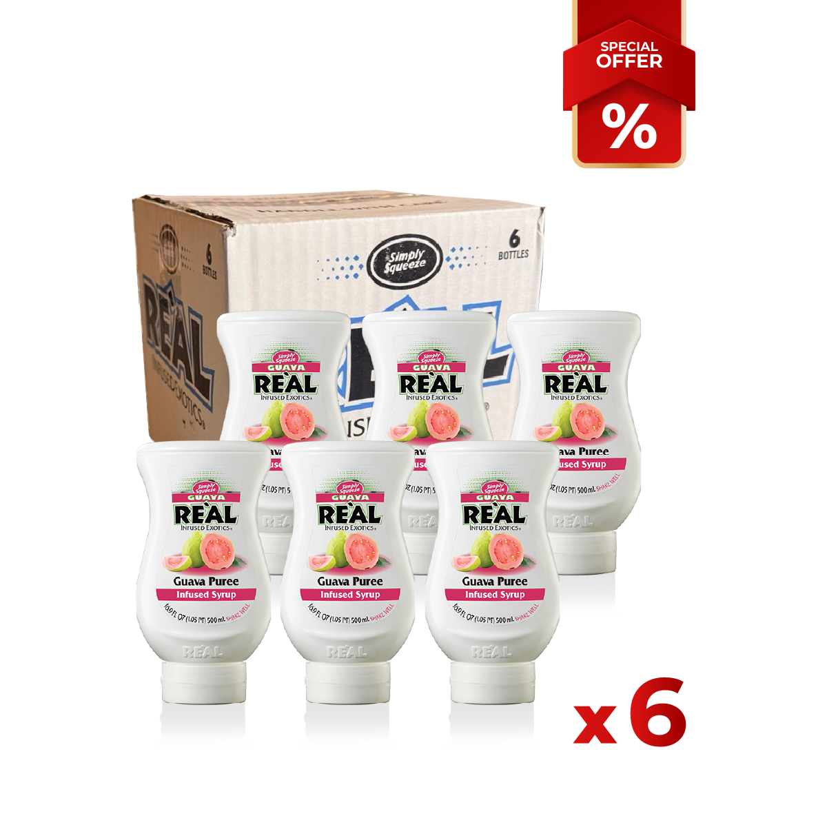 Purée de sirop de fruit de goyave REÁL, 500 ml