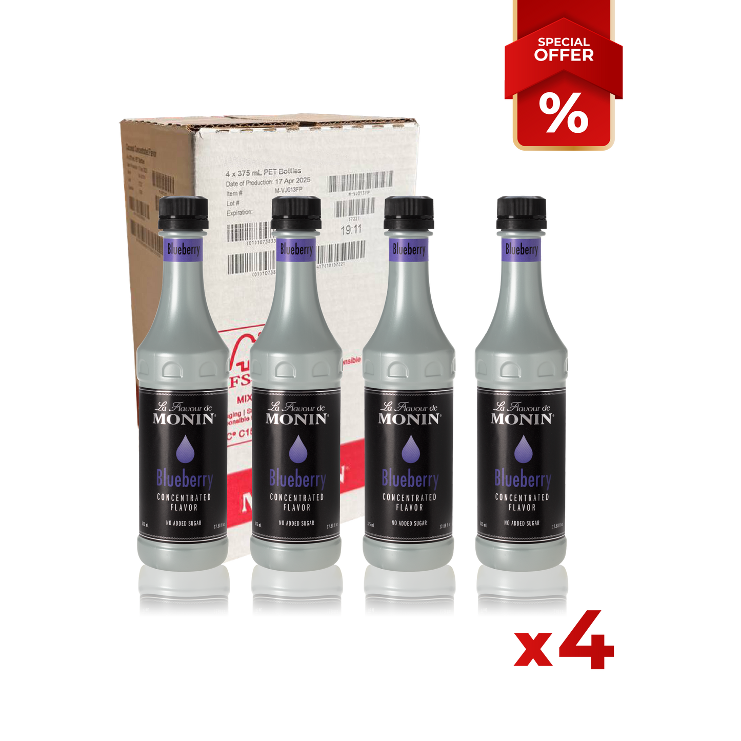 Blueberry Flavor Concentrated MONIN, 375 ml