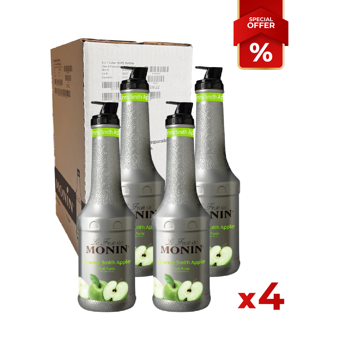 Granny Smith Apple Puree MONIN 1L