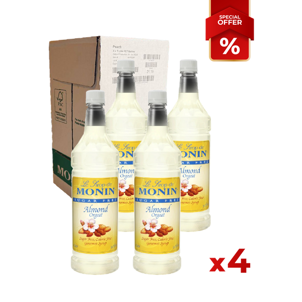 Almond (Orgeat) Syrup Sugar Free MONIN, 1L