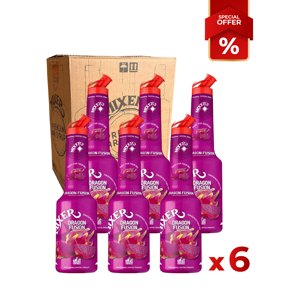 Sirops de Purée de Fruit du Dragon MIXER, 1L B2B