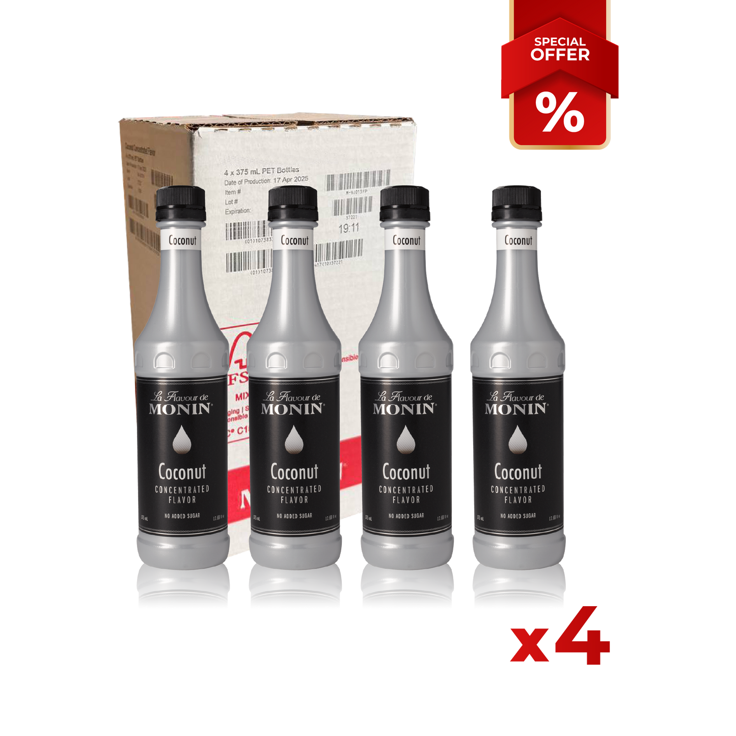 Coconut Flavor Concentrated MONIN, 375 ml