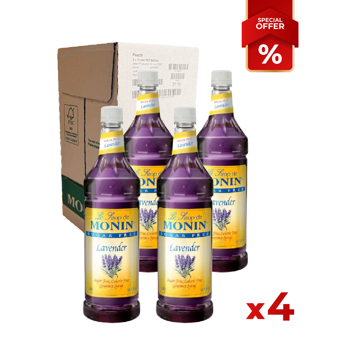 Lavender Syrup Sugar Free MONIN, 1L
