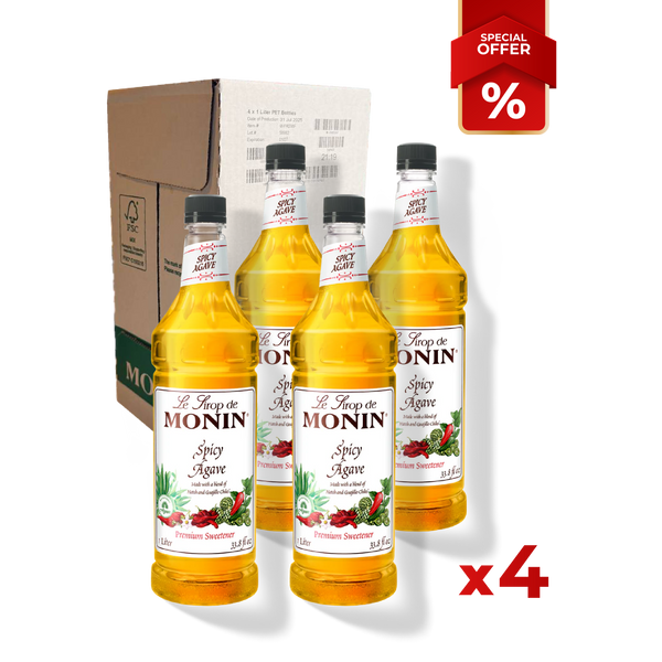 Agave Spicy Sweetener Syrup MONIN, 1L