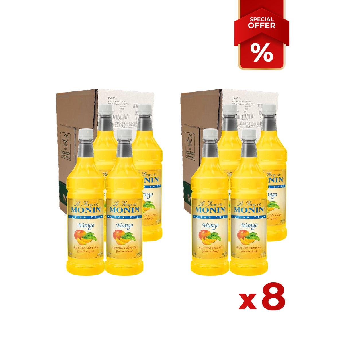 Sirop de mangue sans sucre MONIN, 1L