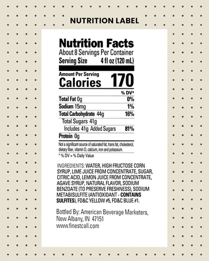 Margarita Mix FINEST CALL, 1L