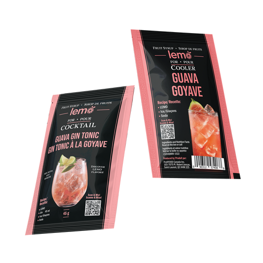 Guava Syrup LEMO, Box of 15 pouches x 45ml