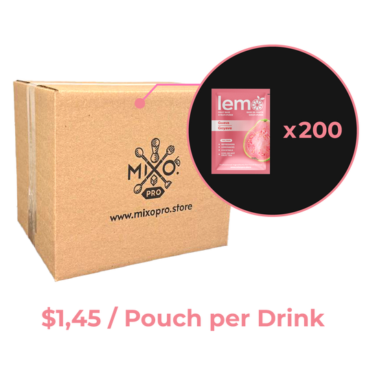 Guava Syrup LEMO, Carton of 200 pouches x45ml, no-box