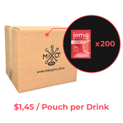 Watermelon Syrup LEMO, Carton of 200 pouches x45ml, no-box