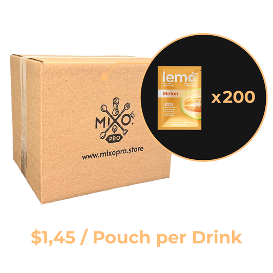 Melon Syrup LEMO, Carton of 200 pouches x45ml, no-box
