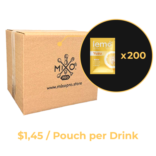 Yuzu Syrup LEMO, Carton of 200 pouches x45ml, no-box