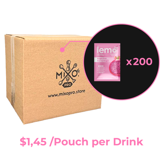 Dragon fruit Syrup LEMO, Carton of 200 pouches x45ml, no-box