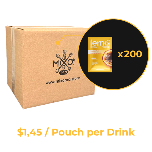 Passion fruit Syrup LEMO, Carton of 200 pouches x45ml, no-box