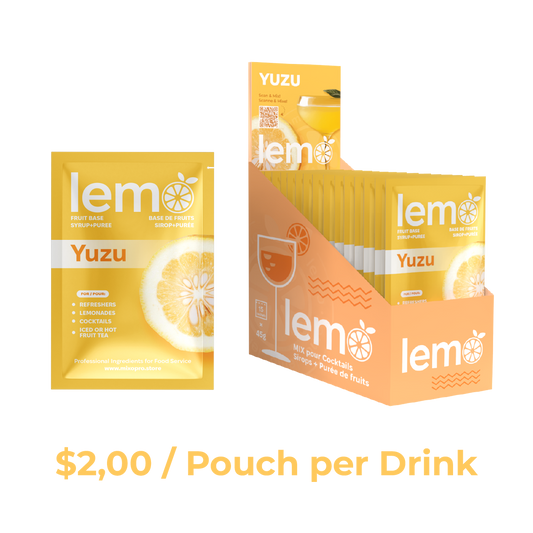 Yuzu Syrup LEMO, Box of 15 pouches x 45ml