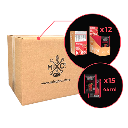 Watermelon Syrup LEMO, Box of 15 pouches x 45ml