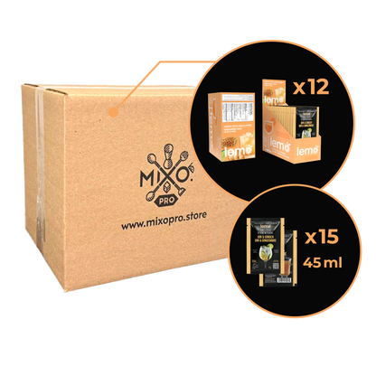 Ginger with Lime&Honey Syrup LEMO, Box of 15 pouches x 45ml