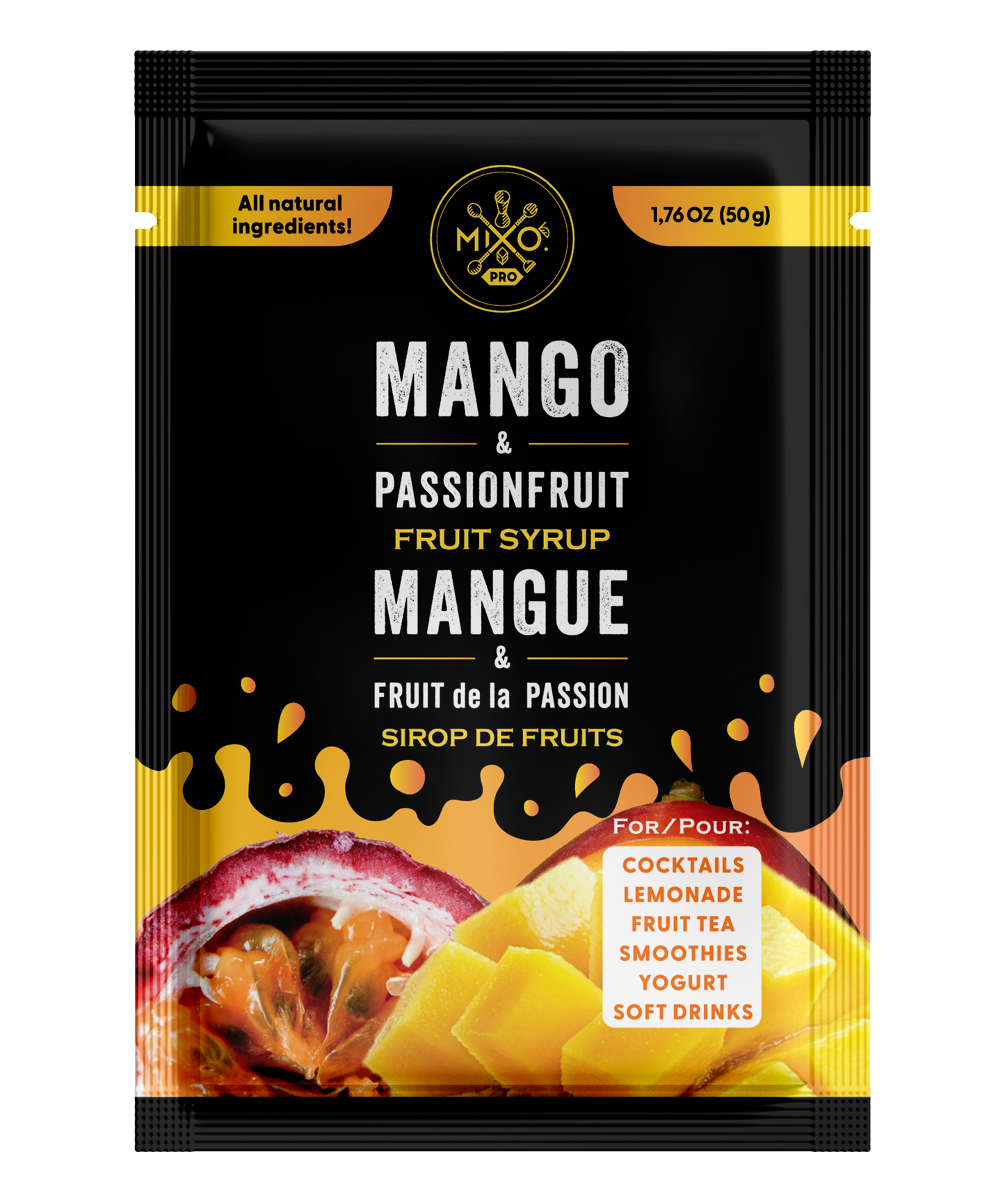 Photo of Mango.Passion Fruit Syrup MIXO.pro, 20x50g