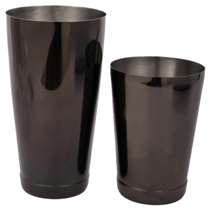 Boston Cocktail Shaker 28&18oz - Gun Metal Black Plated Tin on Tin